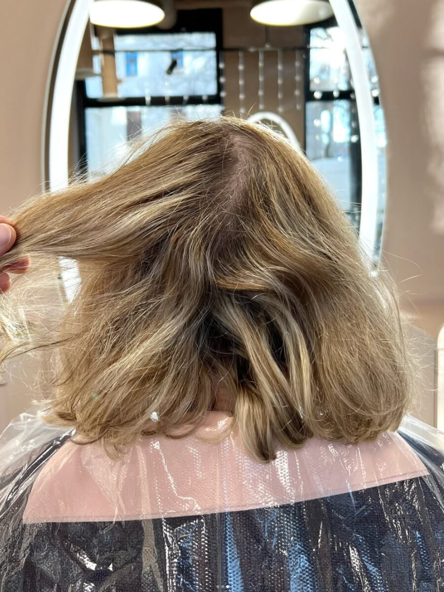 Haar vor der Behandlung